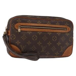 LOUIS VUITTON Monogram Marly Dragonne GM Clutch Bag M51825 LV Auth ka482